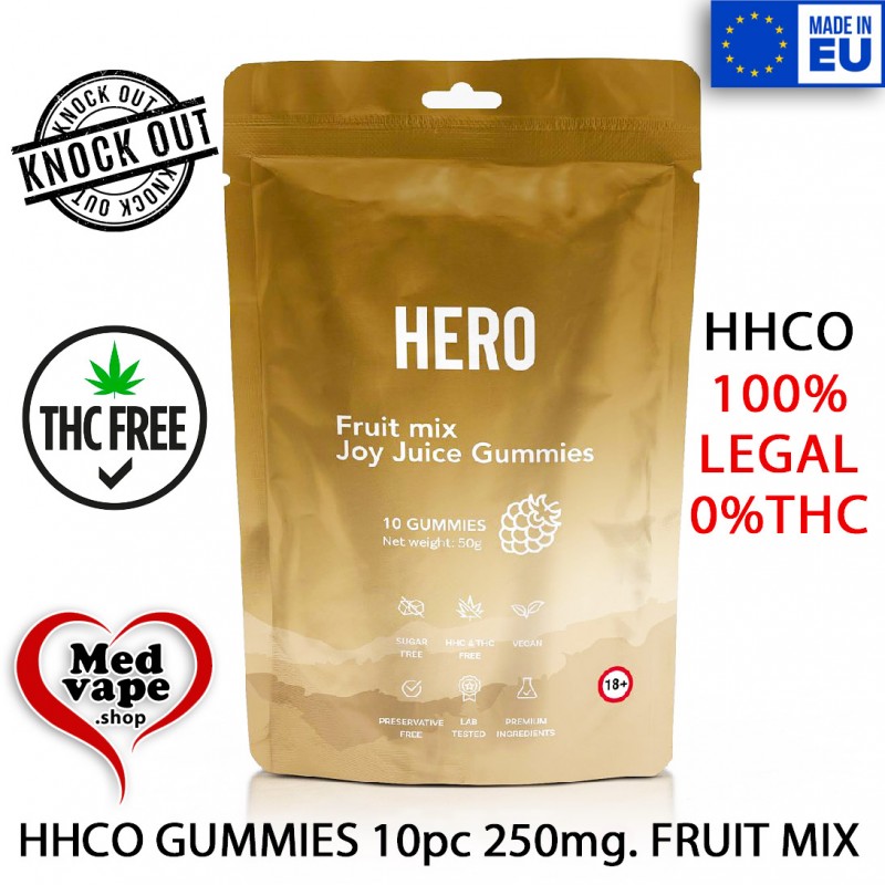 HHCO GUMMIES SWEETS 10PC FRUIT MIX 250mg MEDVAPE
