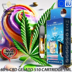 GELATO 60% CBD 510 CARTRIDGE - GOLDEN BUDS weed vape cannabis vape kanavape